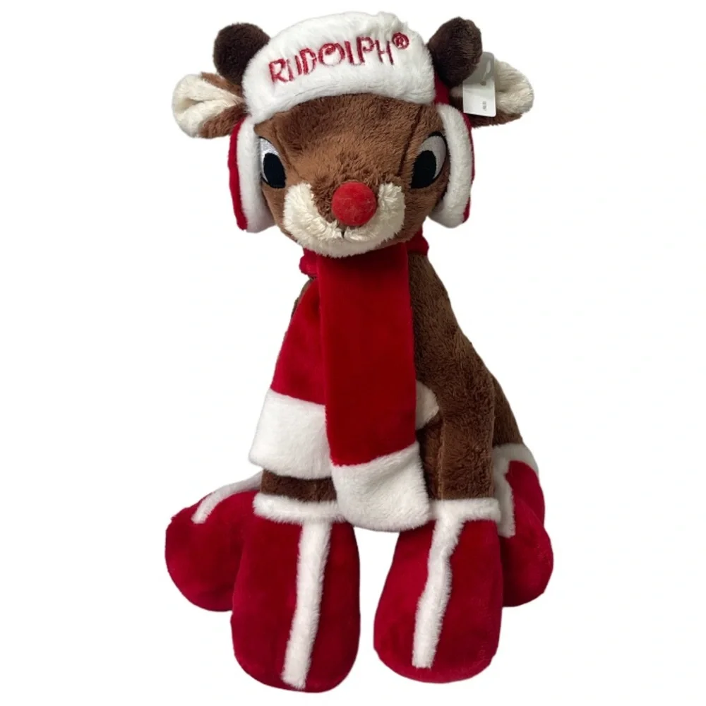 Rudolph The Red Nose Reindeer Stuffed Animal Holiday Christmas Plush Toy